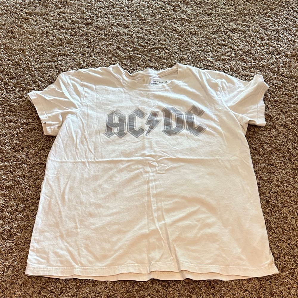 Abercrombie & Fitch Cream Relaxed Tee